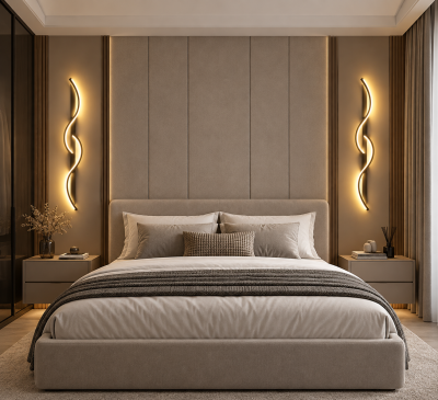 SERPENTA – дизайнерски LED аплик с вълнообразен силует | Черен,H600mm, 11W, 3000K