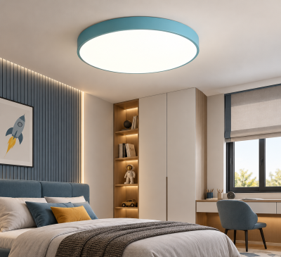 AZURA – модерен LED плафон Ø500 мм | 33W, 3 цветни температури, син