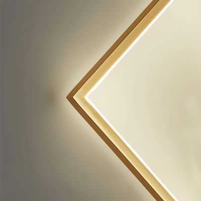 Дизайнерски LED Аплик Triangle Gold – Матово Злато, 3000K, 30cm